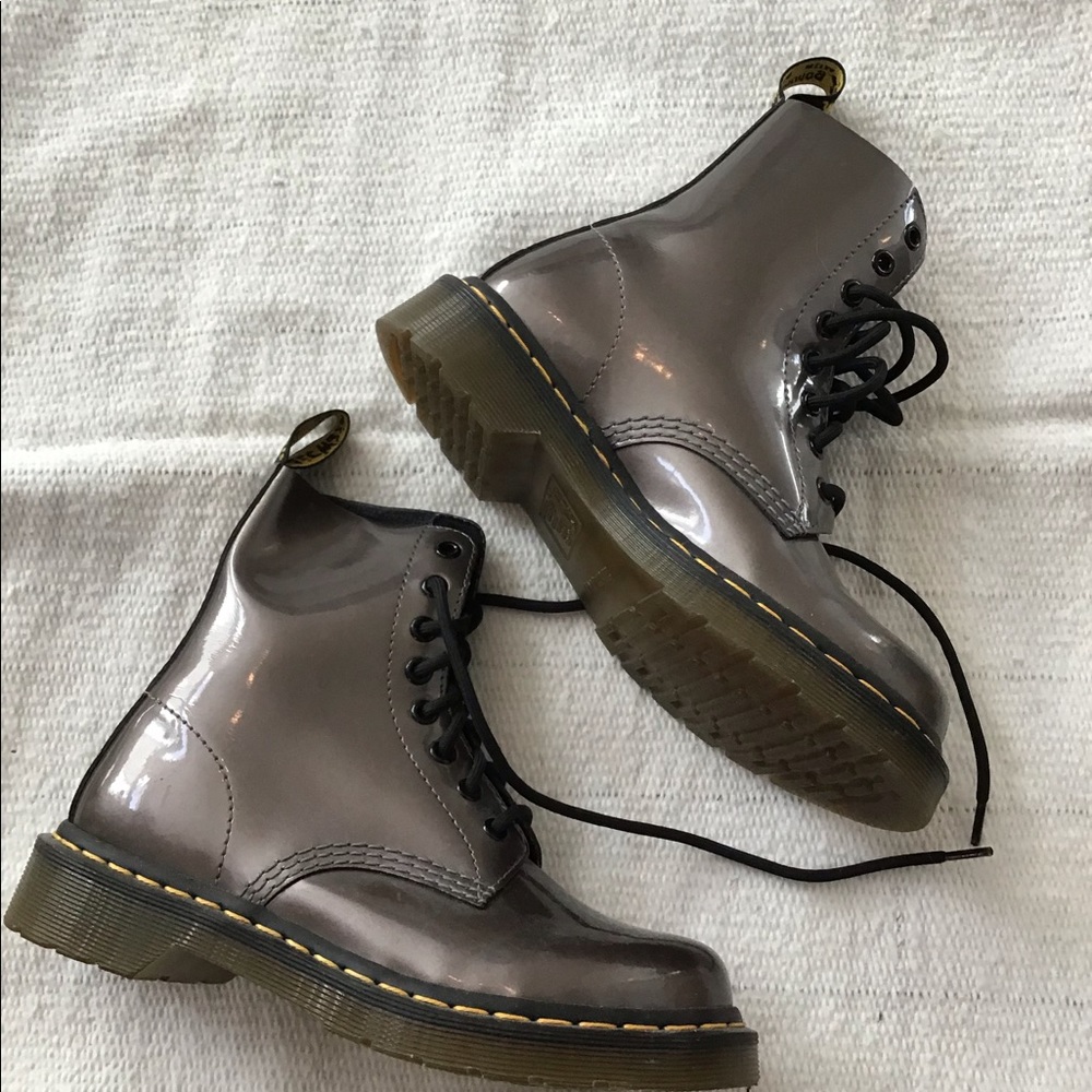 Women’s Metallic Silver/ Pewter Doc Martens